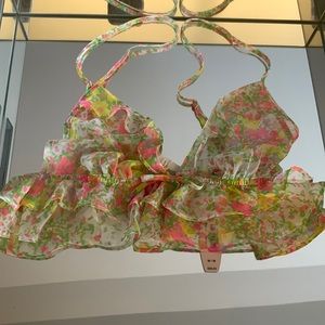 Victoria’s Secret Sheer Floral Lingerie Top Size M